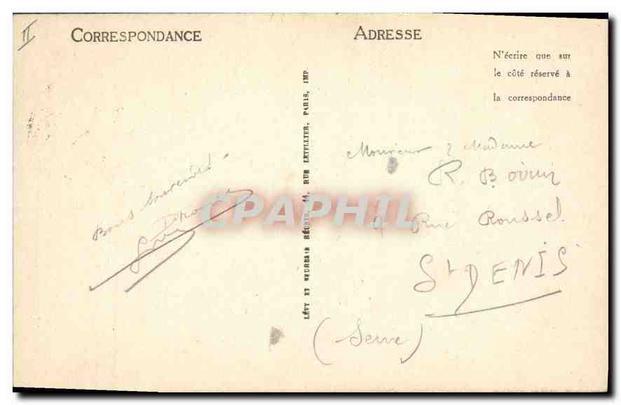 CPA Le Havre Cap de la Heve La Falaise  — Rückseite