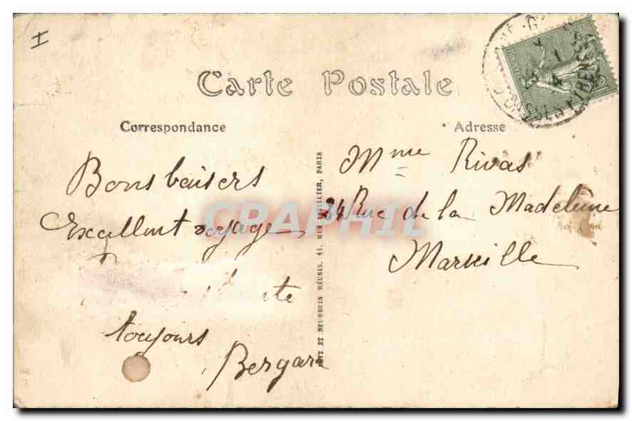 CPA Bayonne La barre vers le Boucau  — Rückseite