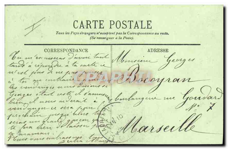 Pau — Le Château vu de la Basse-Plante — LL. — Rückseite