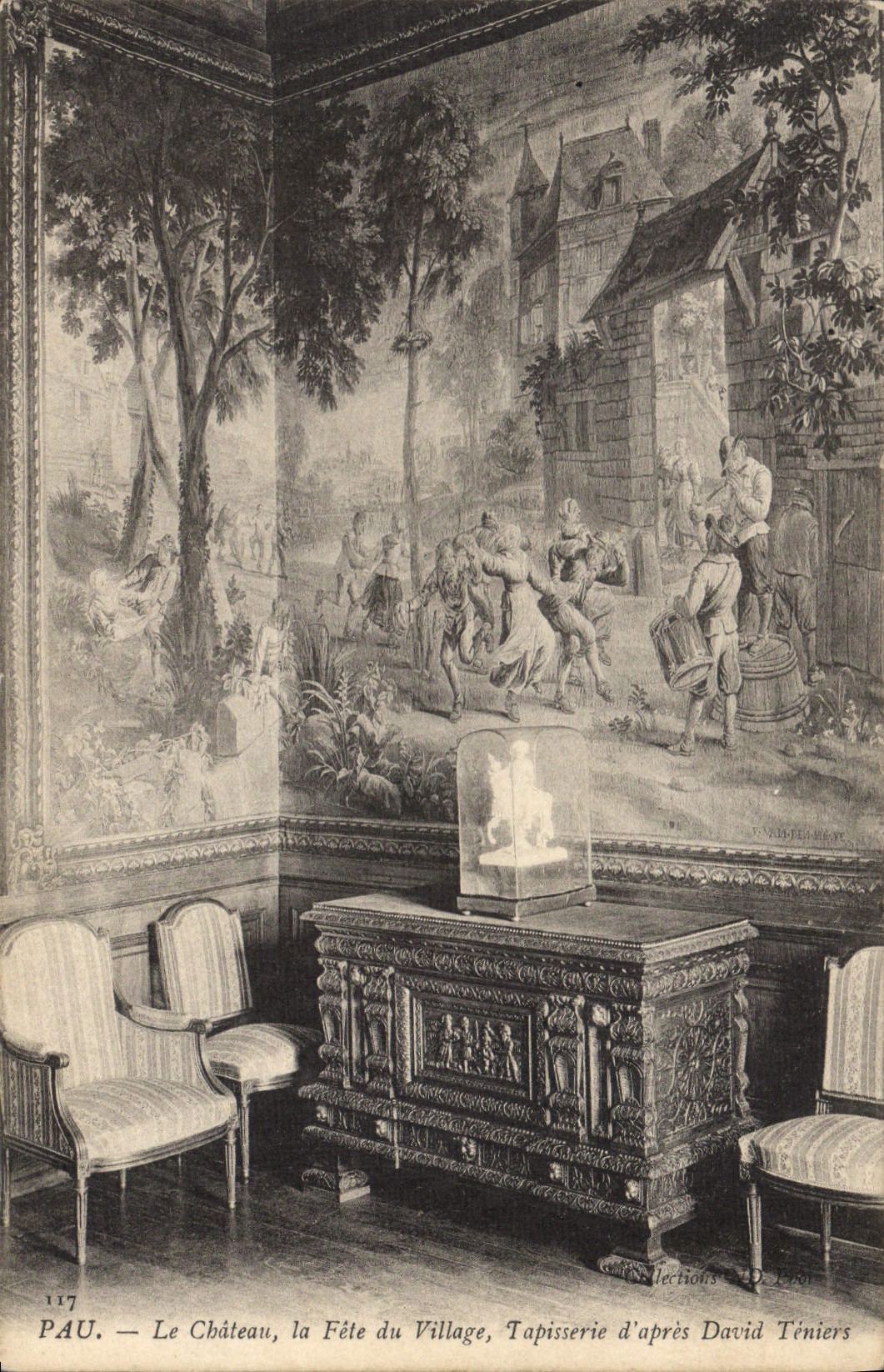 Pau — Le Château, la Fête du Village — Tapisserie d'après David Téniers