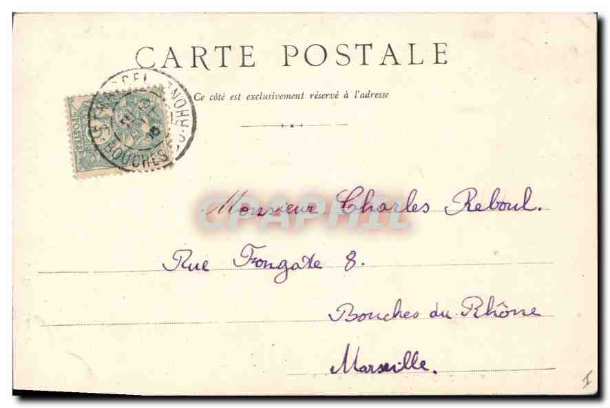 PAU - Le Château — Série 1, N° 606 — éditeur D. T. Fili-Jouhès — Verso