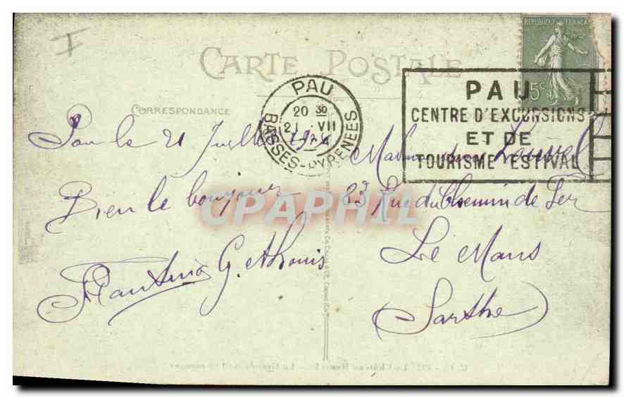 Pau — Le Château Henri IV — La Grande Salle à manger — C.C. - 192 — Verso