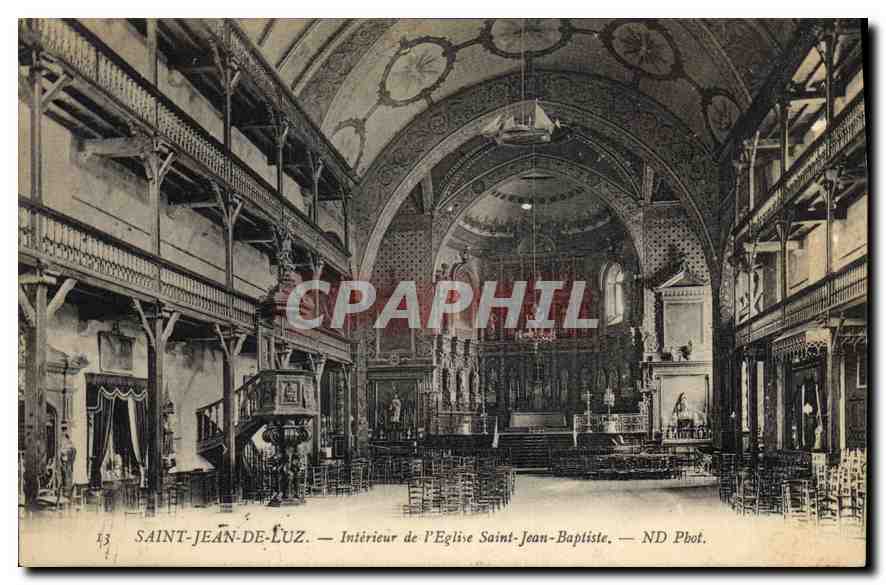 CPA Saint Jean de Luz Interieur de l'Eglise Saint Jean Baptiste 