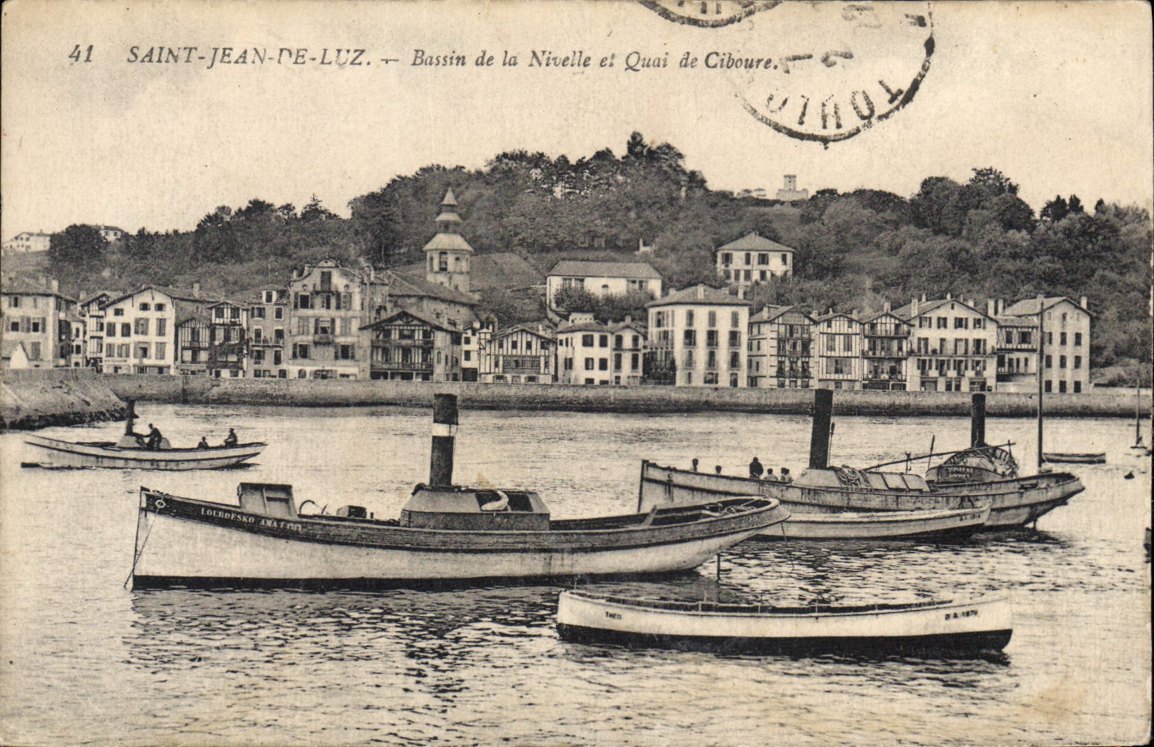 Saint-Jean-de-Luz — Bassin de la Nivelle et Quai de Ciboure — Imp. LEFVY Flin & Cie
