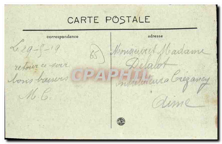 CPA Lourdes Vue generale du Funiculaire  — Verso