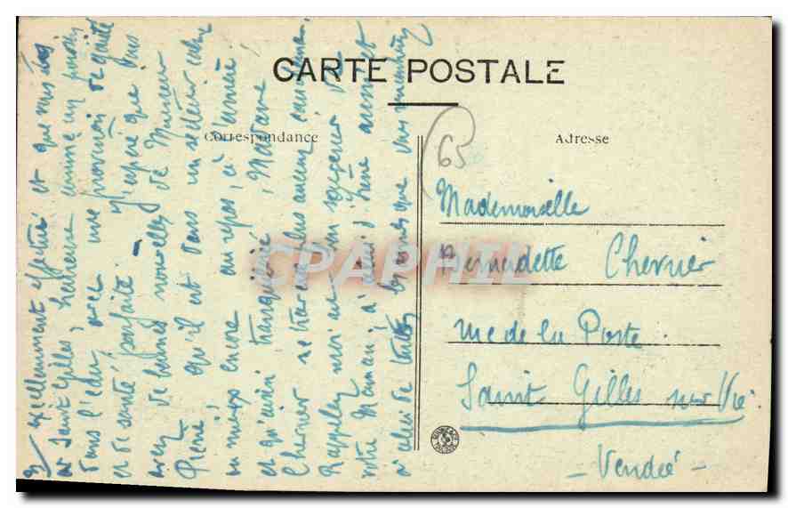 CPA Cauterets vu de Peguerre Lac de Gaube Les Oulettes Vignemale Chabarrou — Rückseite