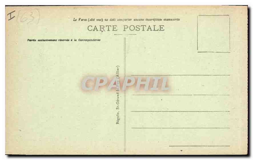 CPA Royat les Bains L'Eglise et la Fontaine  — Rückseite