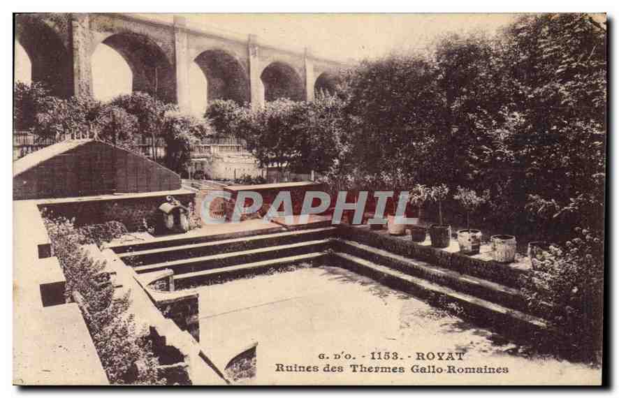 CPA Royat Ruines des Thermes Gallo Romaines 
