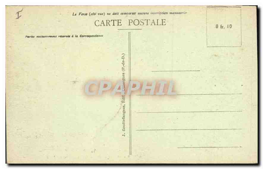 CPA Royat Ruines des Thermes Gallo Romaines  — Rückseite