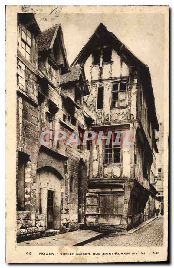 CPA Rouen Vieille Maison Rue Saint Romain 