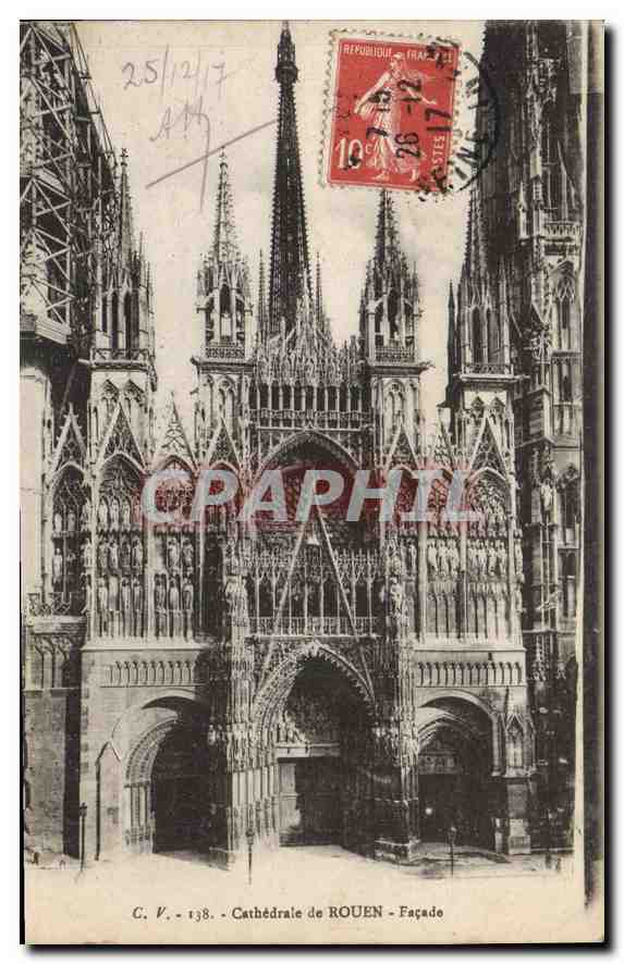 CPA Cathedrale de Rouen Facade 