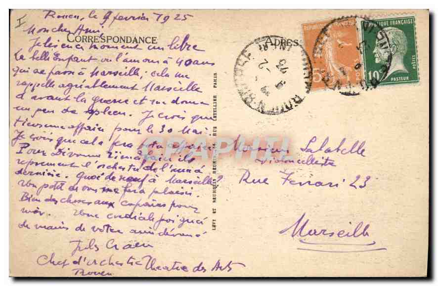CPA Cathedrale de Rouen Tombeau du Duc de Breze  — Verso