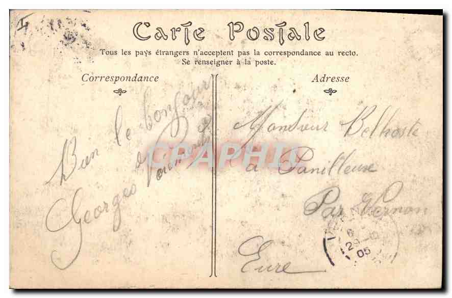 CPA Rouen Salle de la Cour d'assises — Verso