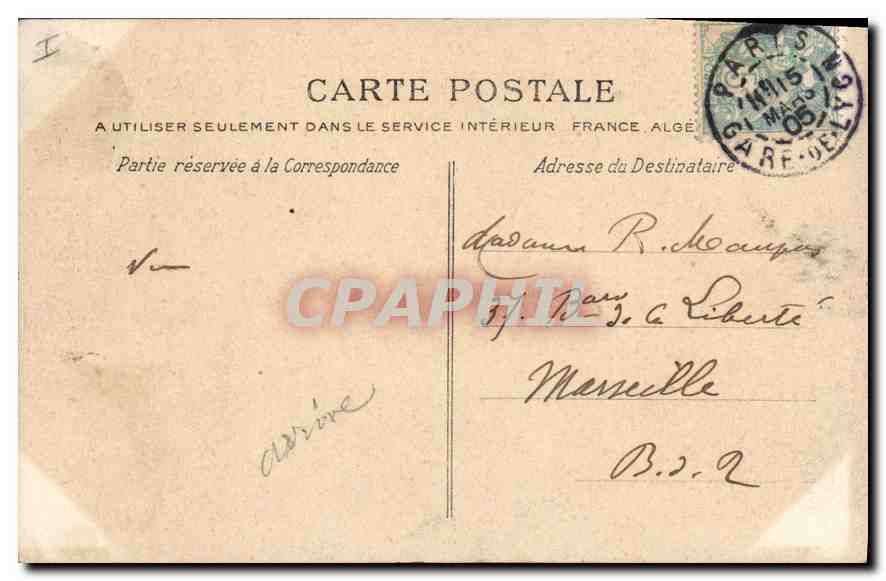 CPA Rouen Bon Secours L'Eglise Les trois Portails  — Verso