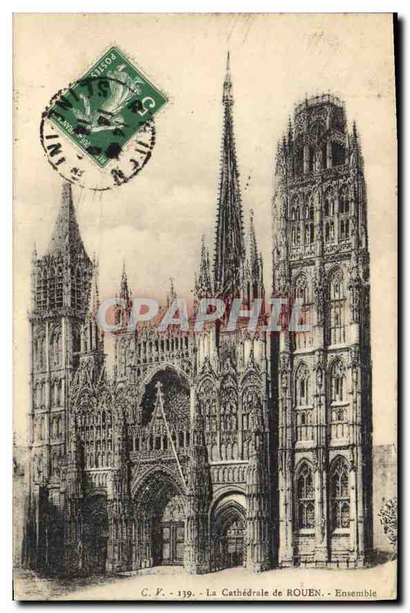 CPA La Cathedrale de Rouen Ensemble 
