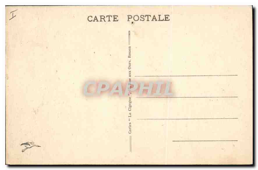 CPA Rouen Palais de Justice Cour interieure  — Verso