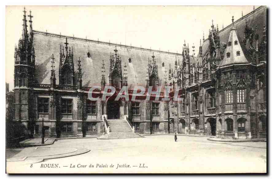 CPA Rouen La Cour du Palais de Justice 