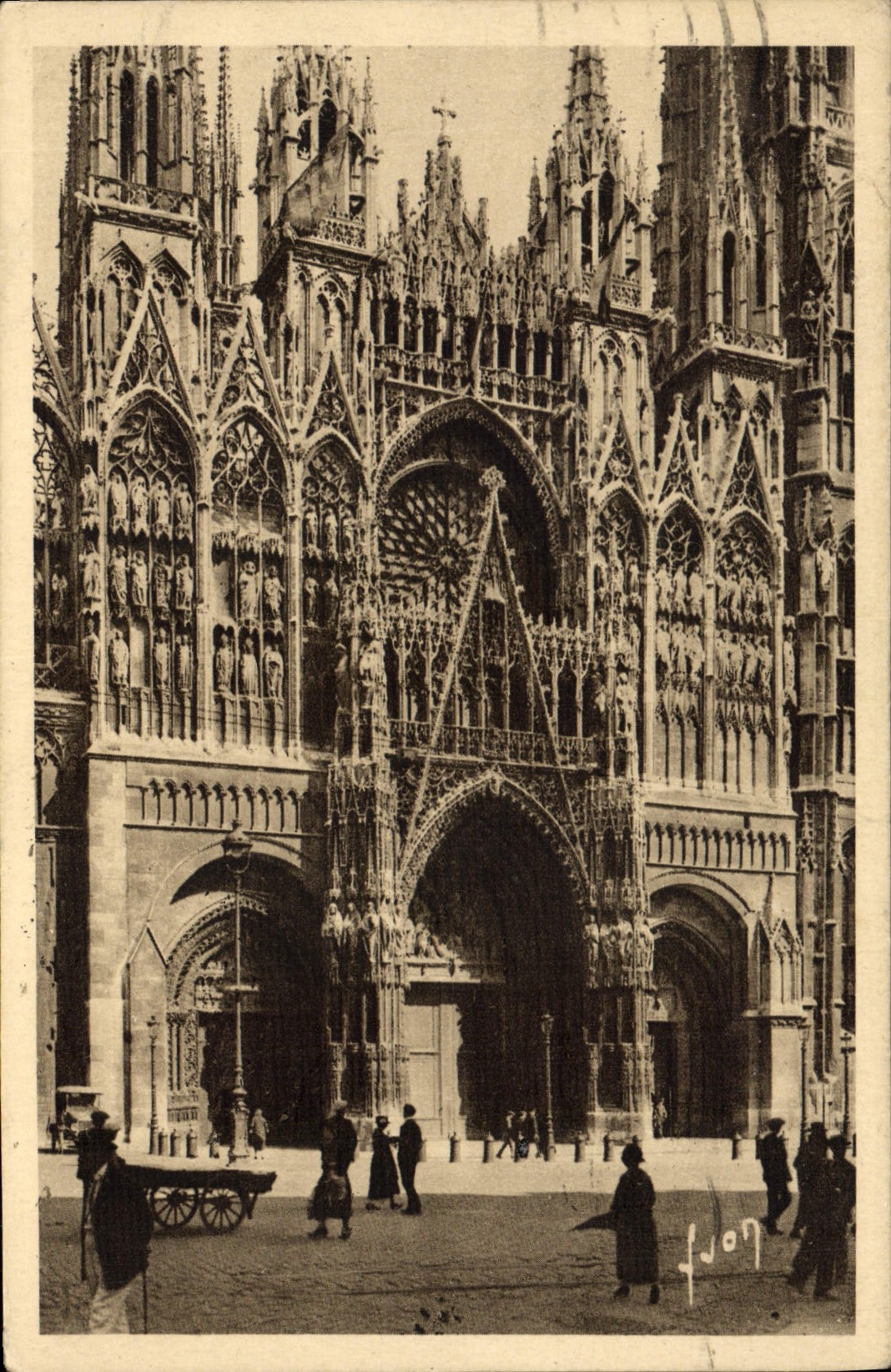 CPA Rouen Saint Inferieure Facade de la Cathedrale 