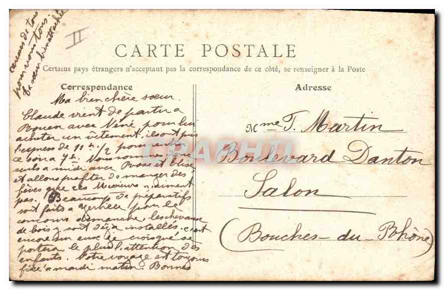 CPA Rouen Les Jardin des Plantes  — Rückseite
