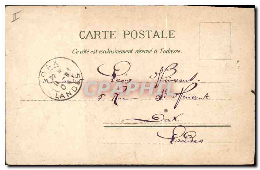 CPA Biarritz Cote des Basques  — Verso