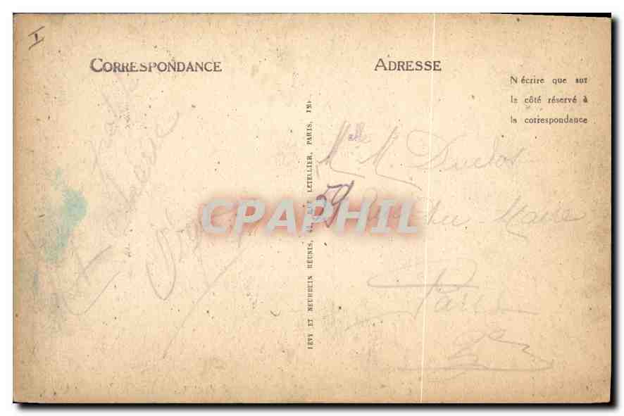 CPA Biarritz La Semaphore et le Port Vieux  — Verso