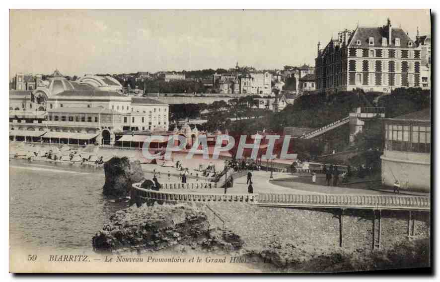 CPA Biarritz Le Nouveau Promontoire et le Grand Hotel 