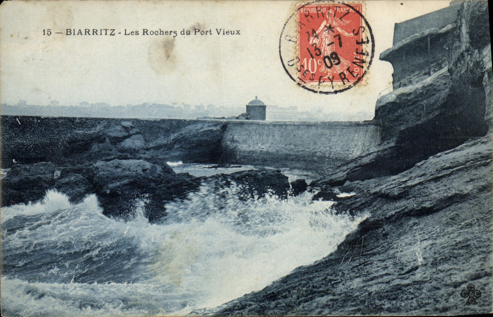 CPA Biarritz Les Rochers du Port Vieux 
