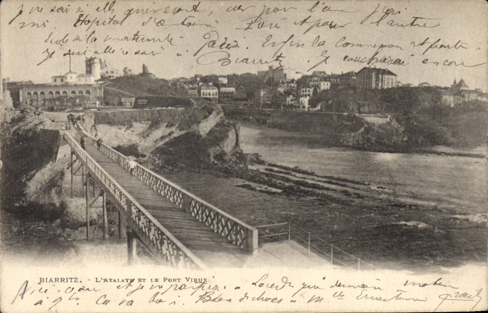 CPA Biarritz L'Atalaye et le Port Vieux 