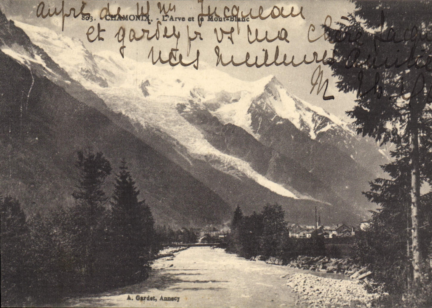 CPA Chamonix L'Avre et le Mont Blanc 
