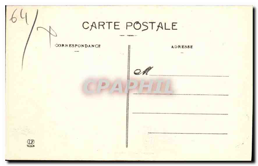 CPA Pau Facade de la Caserne Bernadotte Militaria — Verso