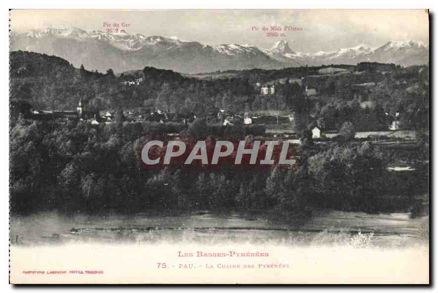 CPA Pau La Chaine des Pyrenees 