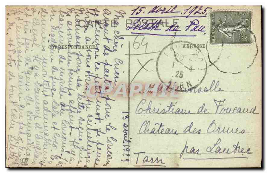 Pau - Le Gave et le Pont du Midi — Éditeur : Jeanne Fonda — Rückseite