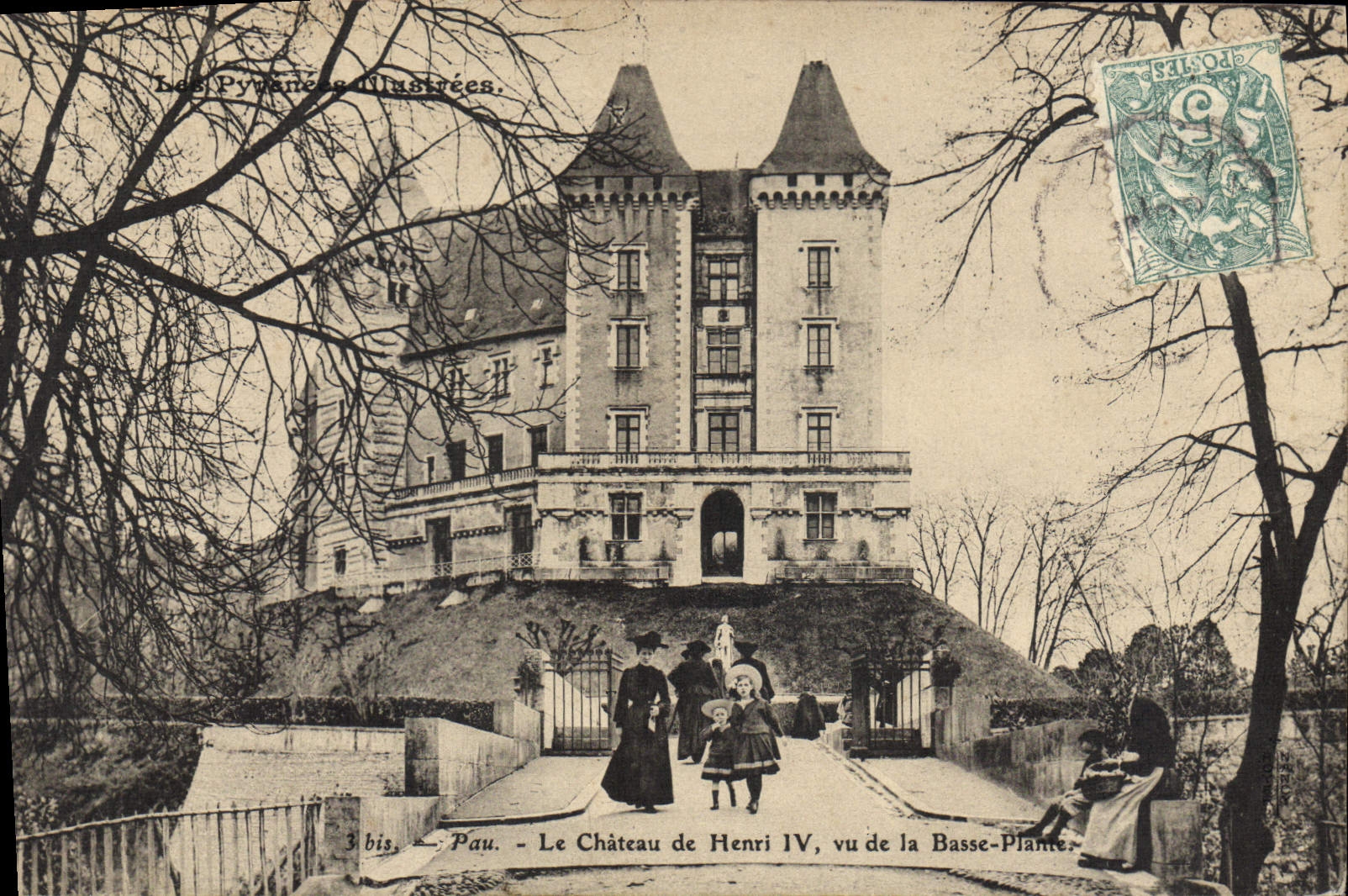 Pau — Le Château de Henri IV, vu de la Basse-Plaine — Les Pyrénées Illustrées, n° 3 bis