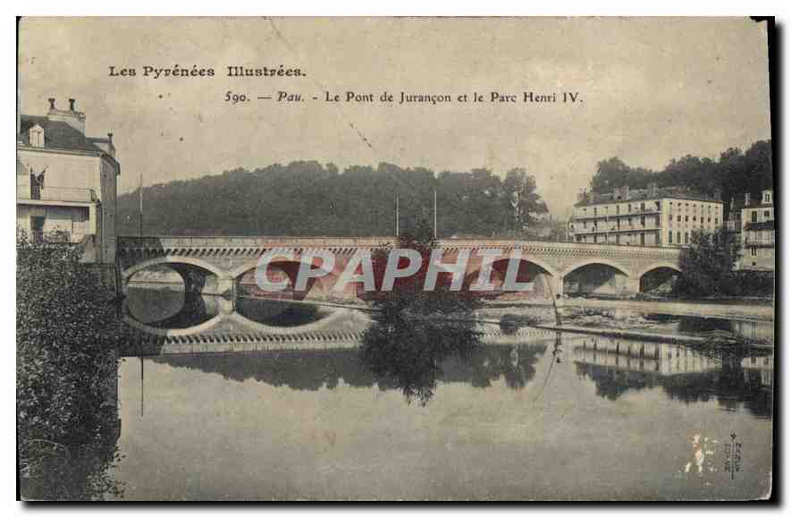 CPA Pau Le Pont de Jurancon et le Parc Henri IV 