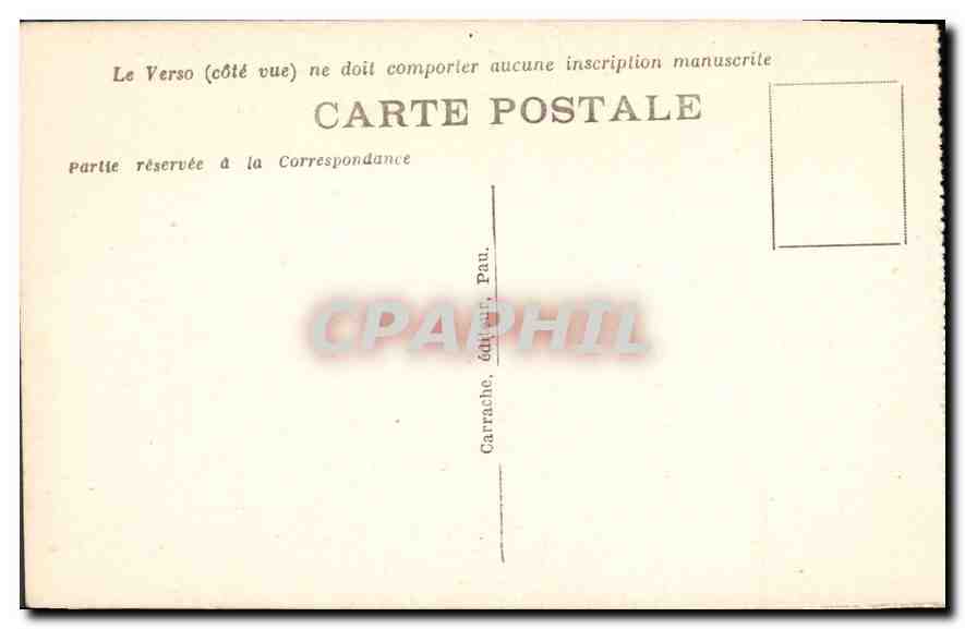 CPA Pau La Caserne Bernadotte Militaria Avion Aviation — Verso