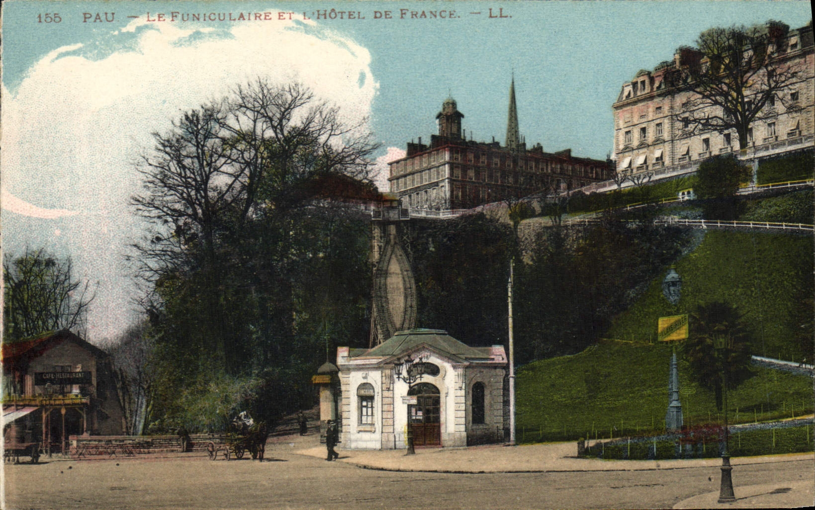Pau — Le Funiculaire et l'Hôtel de France — LL. — N° 155