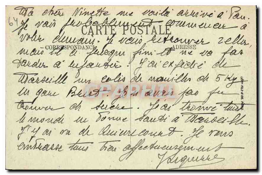 PAU — Le Château — Le grand Salon de Réception — LL. — n° 58 — Verso