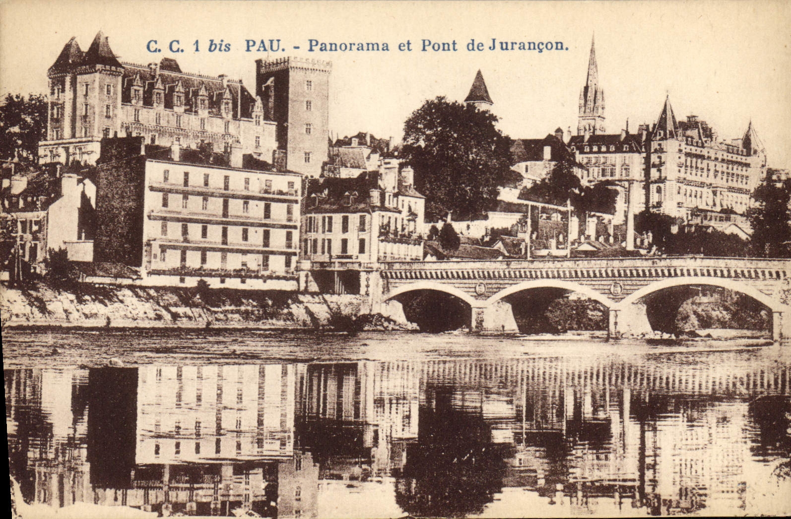 Pau - Panorama y Puente de Jurançon — C.C. 1 bis