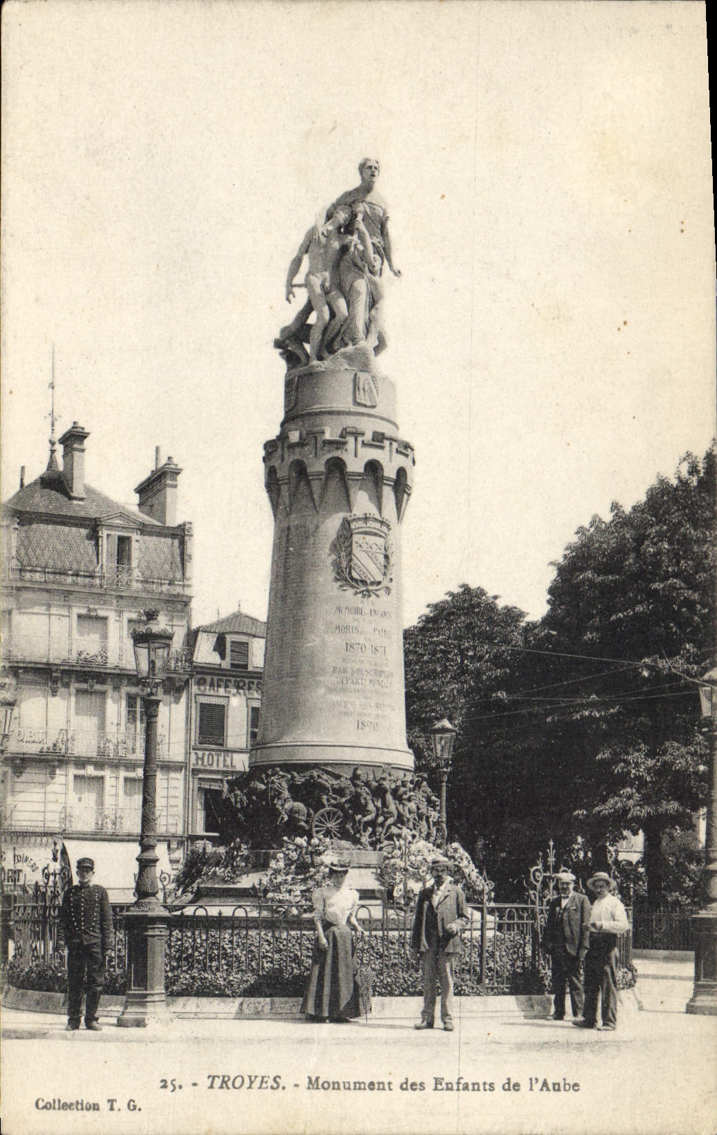 Troyes - Denkmal der Kinder der Aube — Verlag Aube-Ingou, Paris, Nr. 25