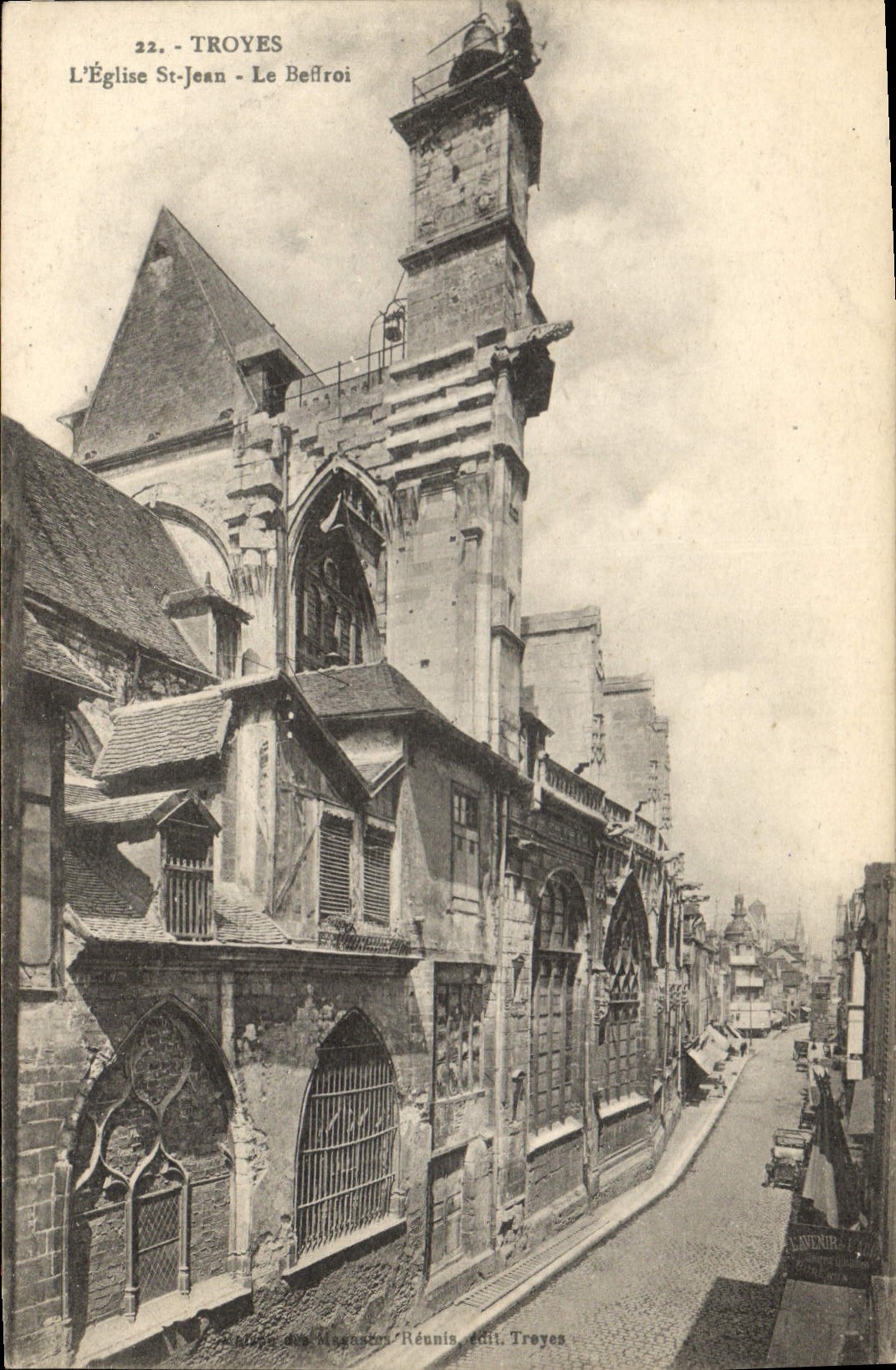 Troyes - L'Église St-Jean - Le Beffroi — Éditeur des Magasins Réunis, édit. Troyes