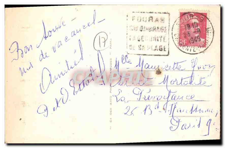 CPA Fouras Entree du Casino  — Rückseite