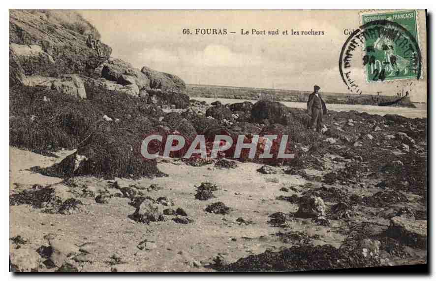CPA Fouras Le Port sud et les rochers 