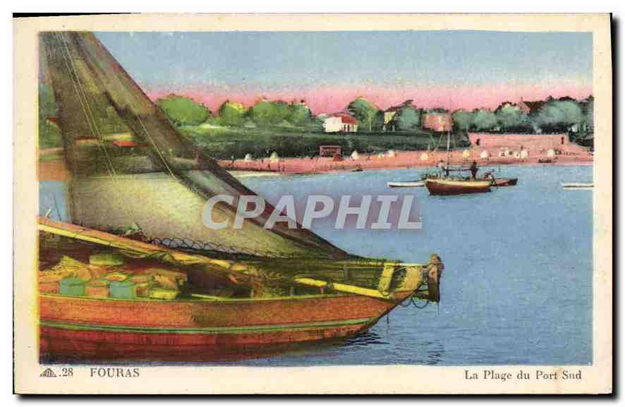 CPA Fouras La Plage du Port Sud Bateau 