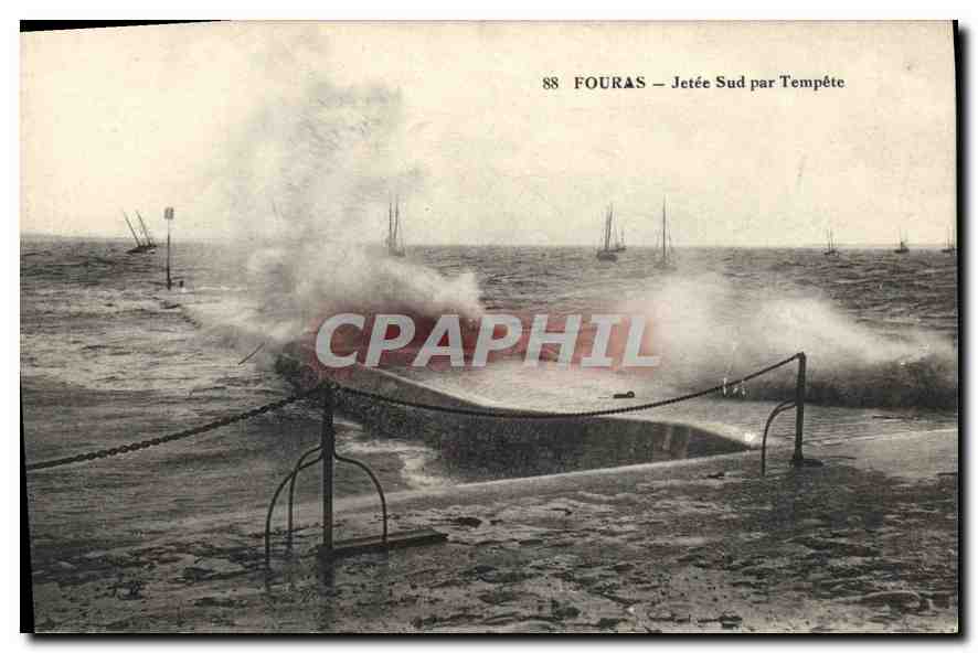 CPA Fouras Jetee sud par Tempete 