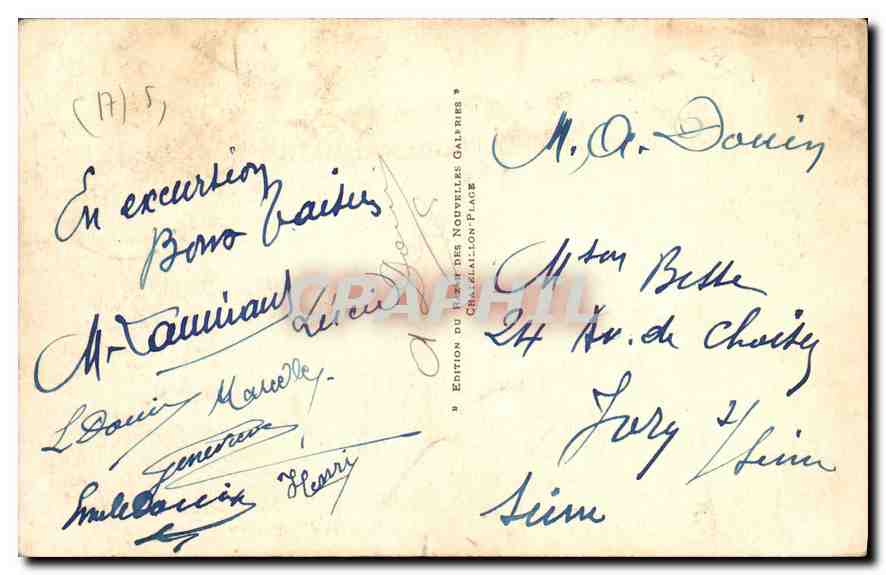 CPA Chatelaillon Les Rochers d'Angoulins  — Back