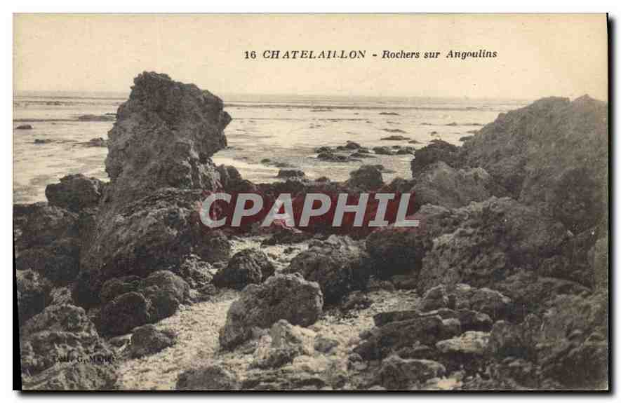 CPA Chatelaillon Rochers sur Angoulins 