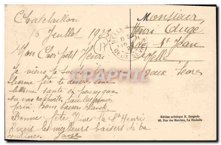 CPA Chatelaillon Plage Grosse Vague brisant sur la Falaise  — Back
