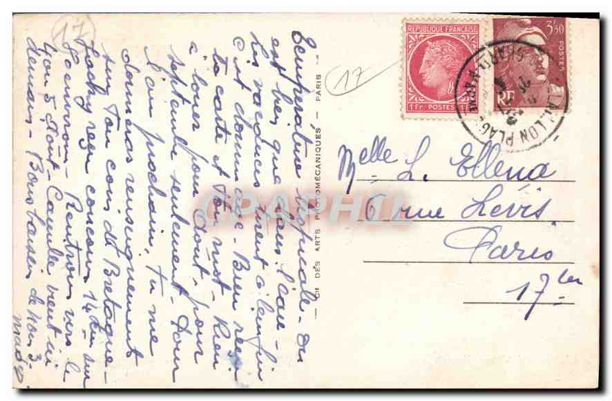 CPA Chatelaillon Falaise des Boucholeurs  — Back