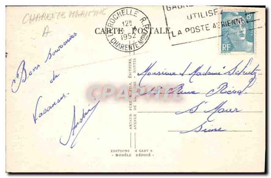 CPA Chatelaillon La Plage  — Back