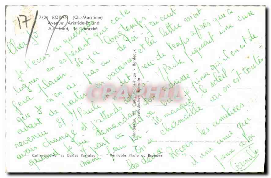 CPM Royan Avenue Aristide Briand Au fond  — Back